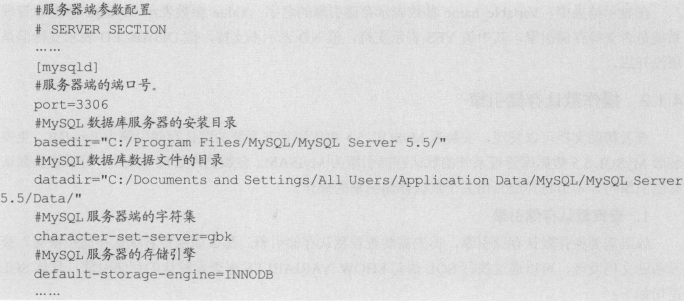 my.ini配置文件，关于“[mysqld]”组的内容